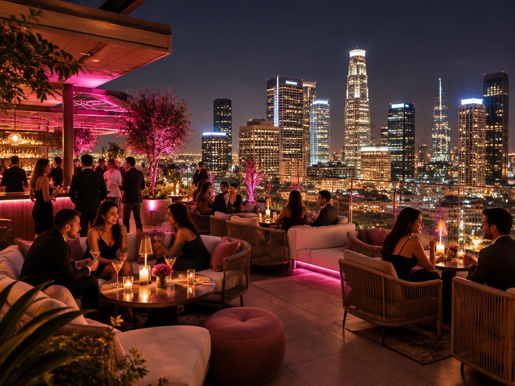 Élevate Rooftop nightlife interior